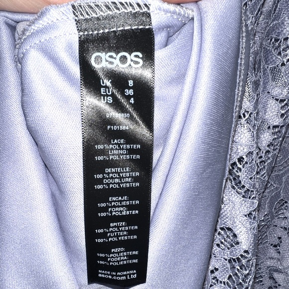 ASOS sleeveless lace midi dress, size 4, lavender, EUC - Picture 12 of 14